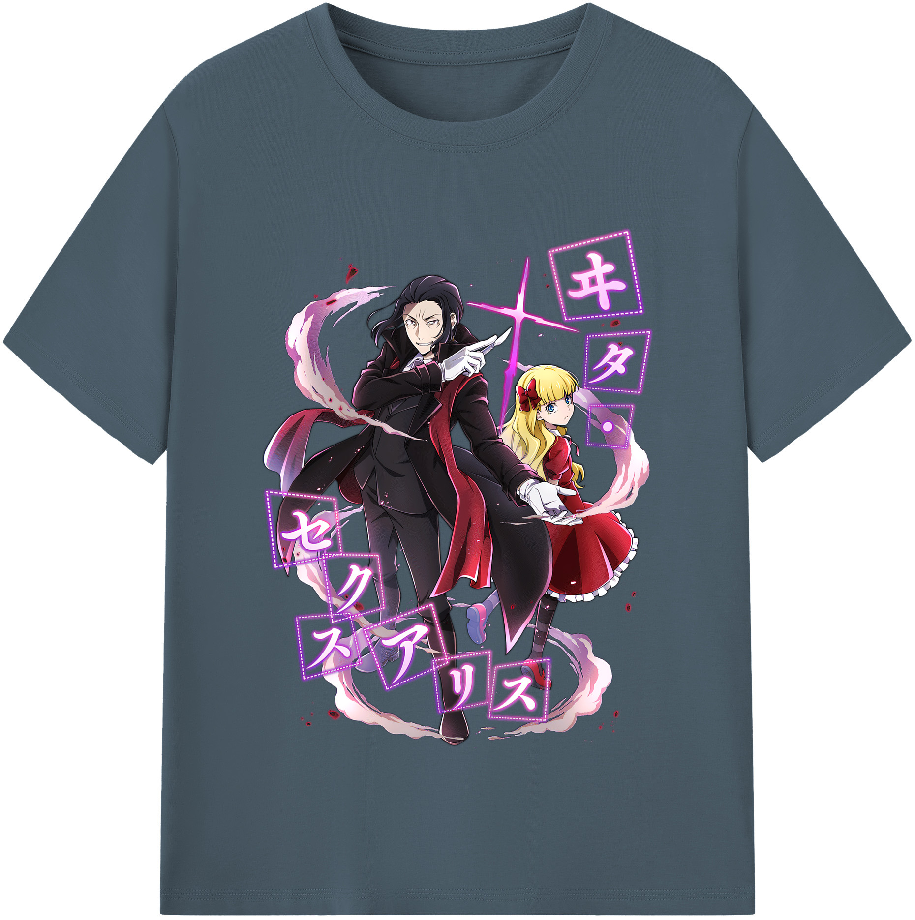 （画像用） 文豪ストレイドッグス Bungo Stray Dogs 綿100％半袖Tシャツ（フロントプリント）